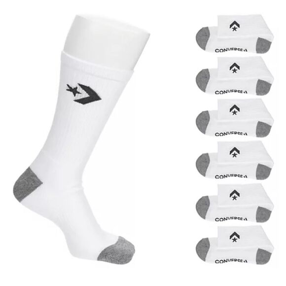 Converse Chevron Star 6-Pack Half Cushion Crew Sock - Picture 1 of 6